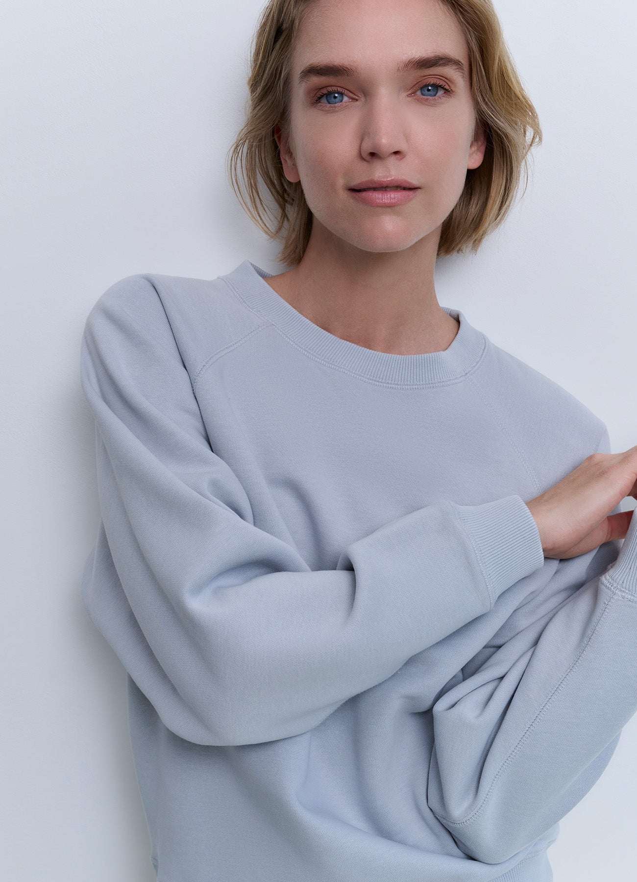 Sweater With Seam Details : Gray Dawn Blue 44106
