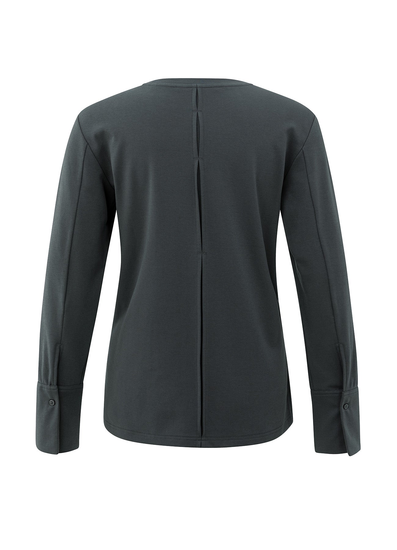 Long Sleeve Jersey Top With Wo : Oyster Black 90205