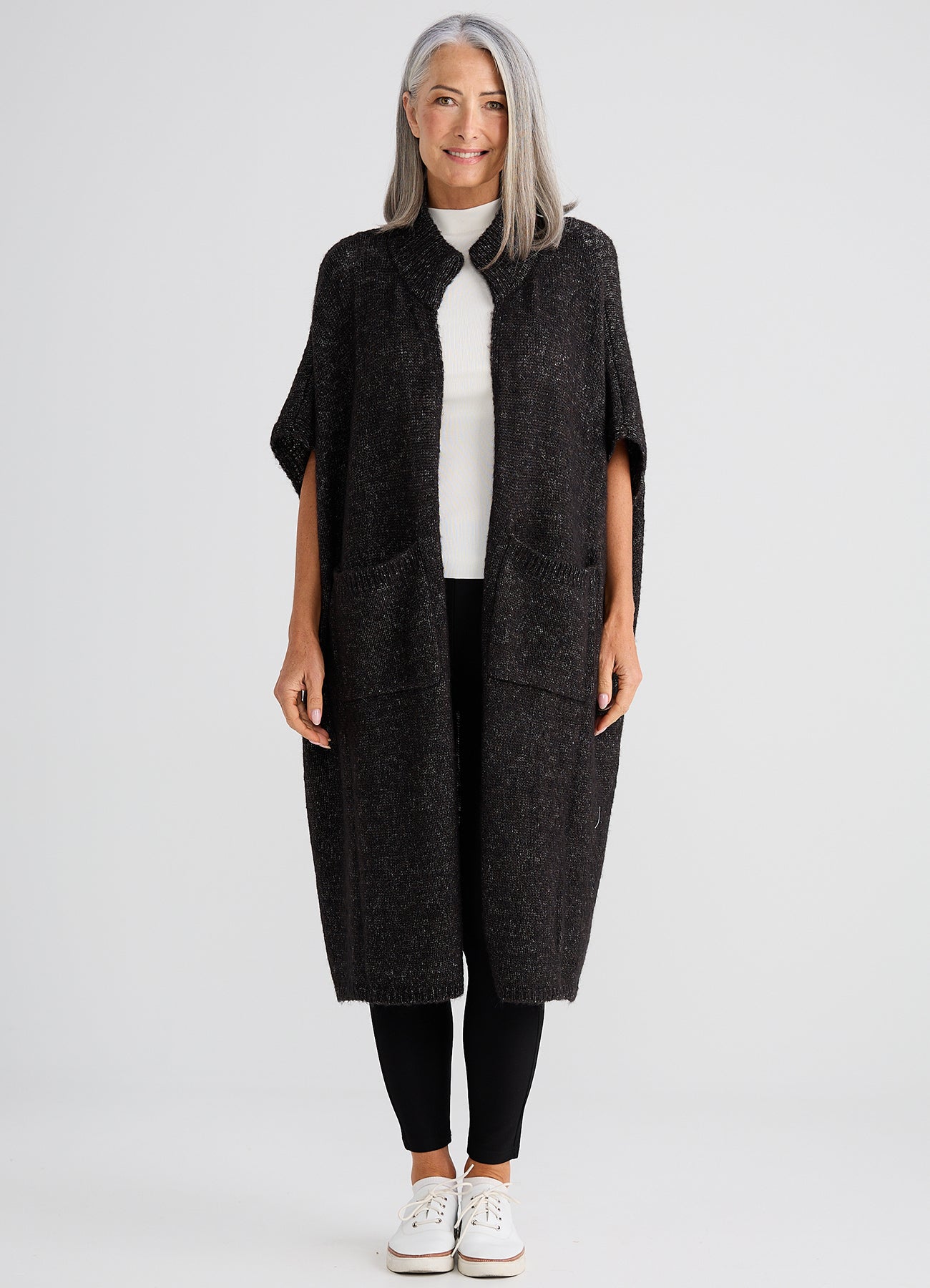 Phoenix Knit Cardi : Charcoal