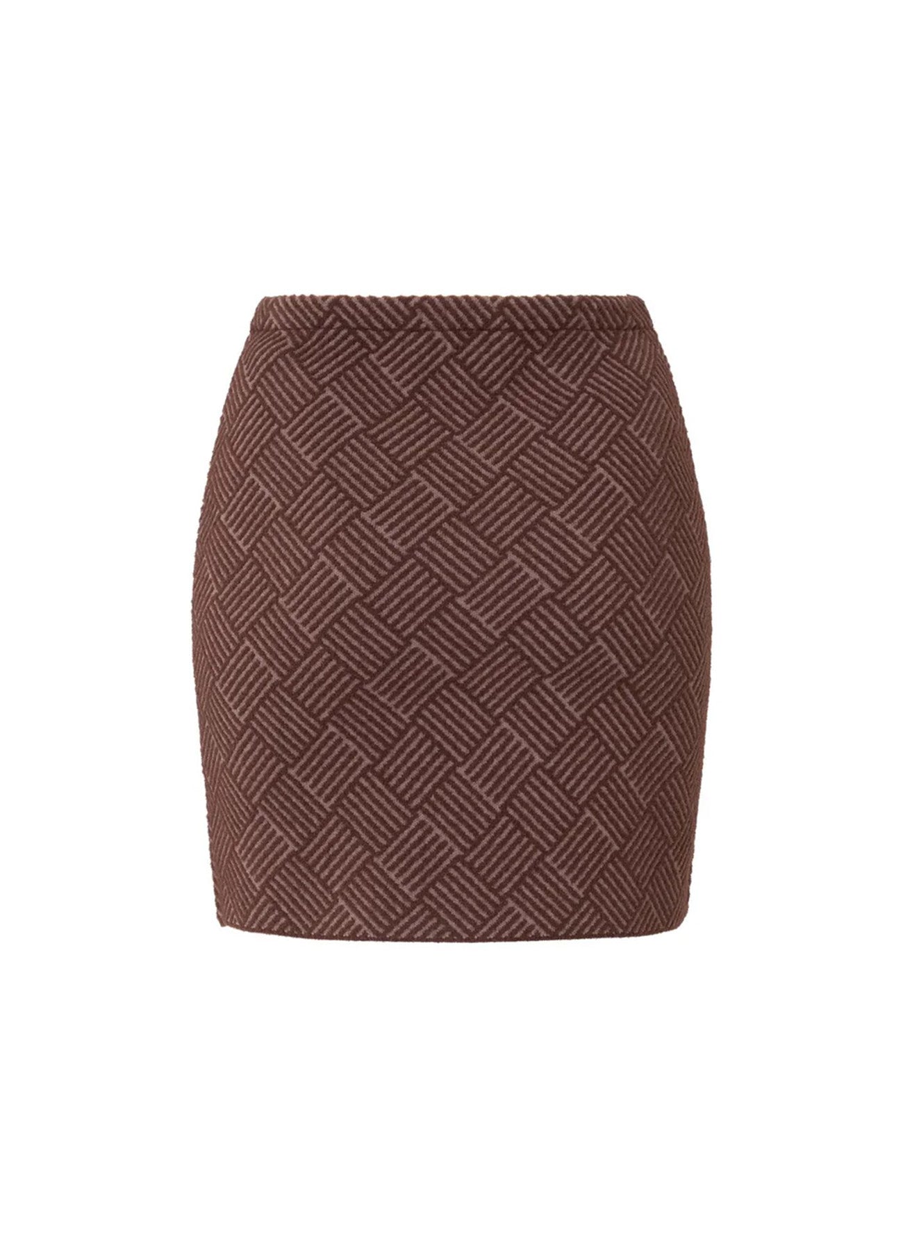 Jaquard Knitted Skirt : Fudge Purple Dessin 940512
