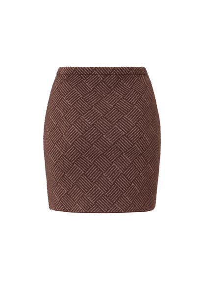 Jaquard Knitted Skirt : Fudge Purple Dessin 940512