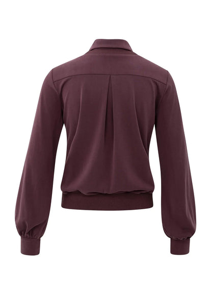 Jersey Blouse With Double Layer Effect : Fudge Purple