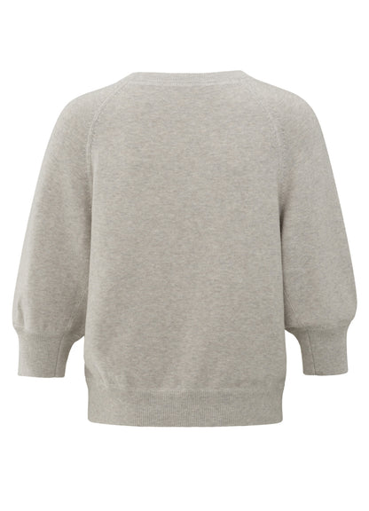 Sweater With Raglan : Milk Brown Melange 999512