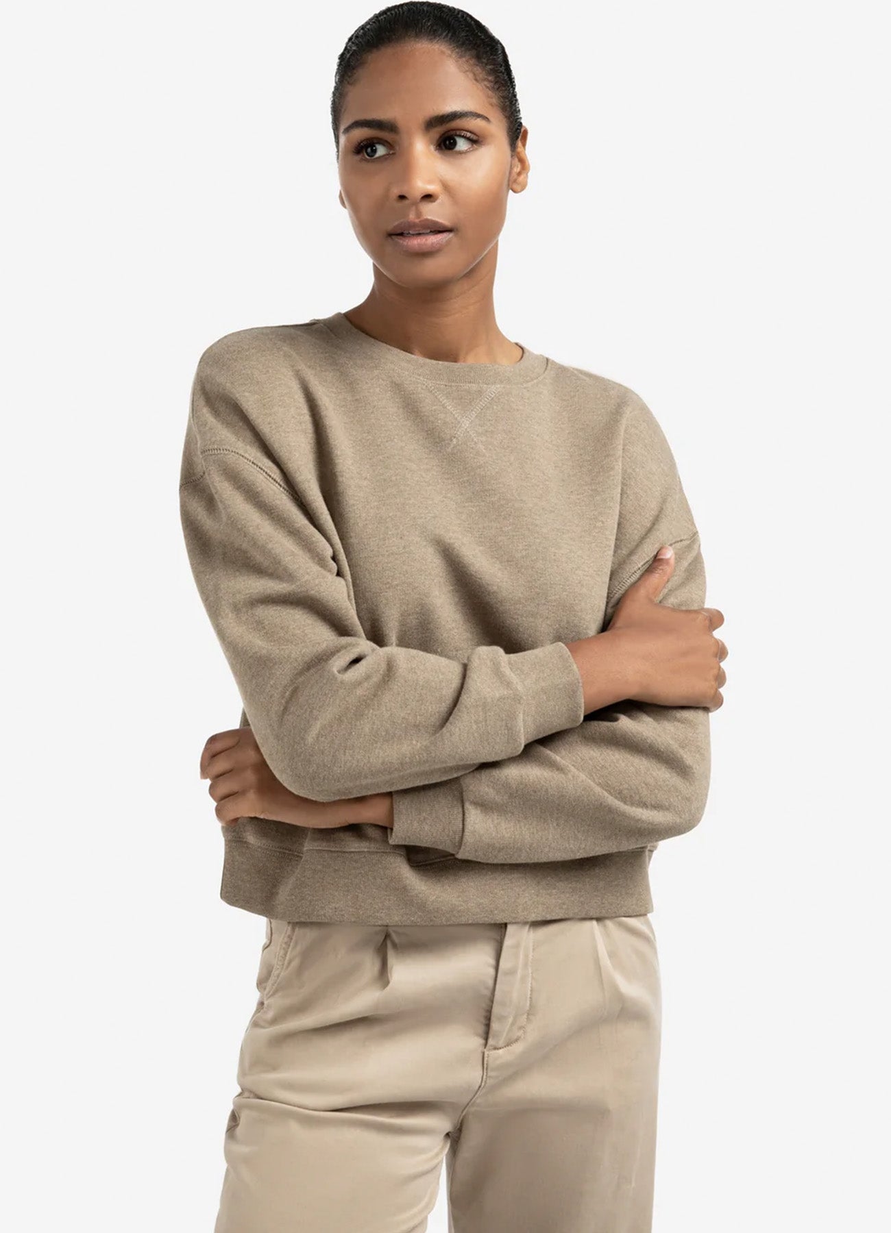 Sweatshirt : Capers Melange 99008
