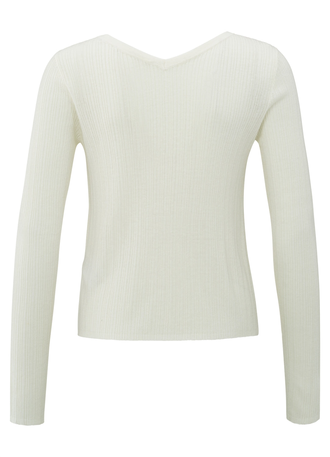 Fine Rib Knitted Cardigan : Wool White 99691