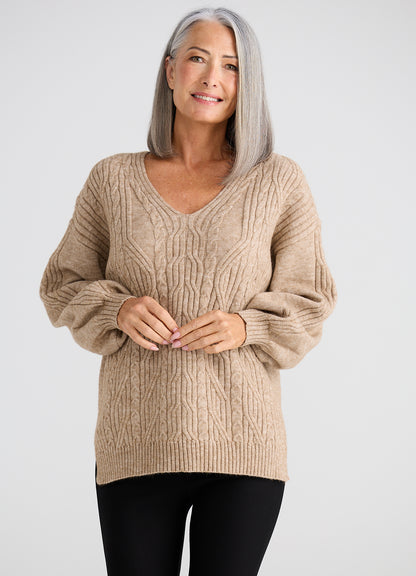 Jordi Knit Jumper : Oat Marle