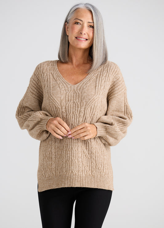 Jordi Knit Jumper : Oat Marle