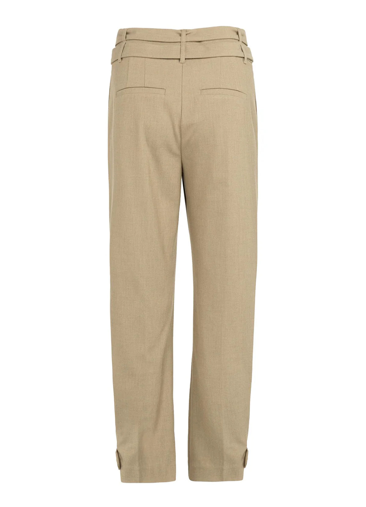 Woven Loose Fit Trousers With : Khaki Green 99045