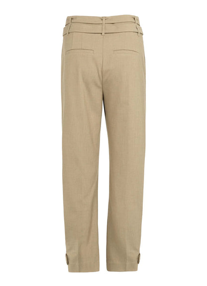 Woven Loose Fit Trousers With : Khaki Green 99045