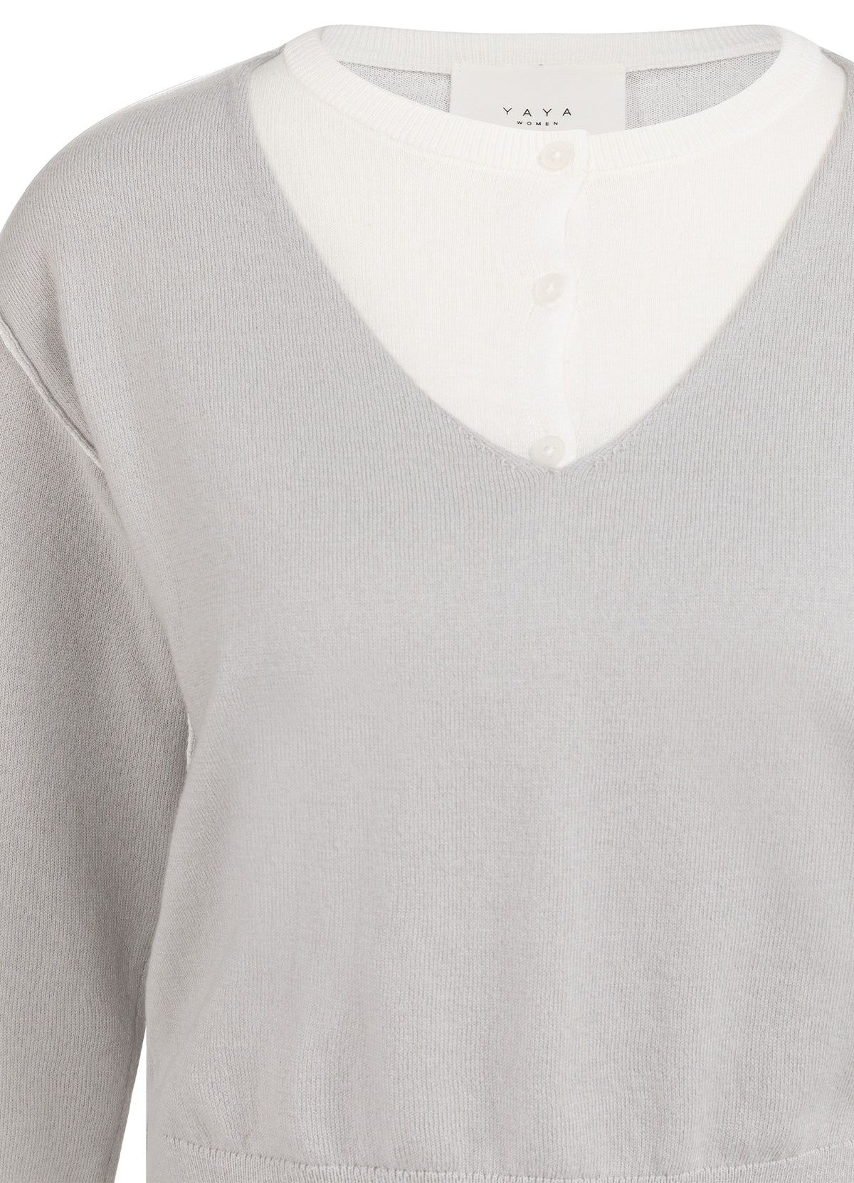 Fake Double Layer In Contrast : Vapor Blue Grey Dessin 442031