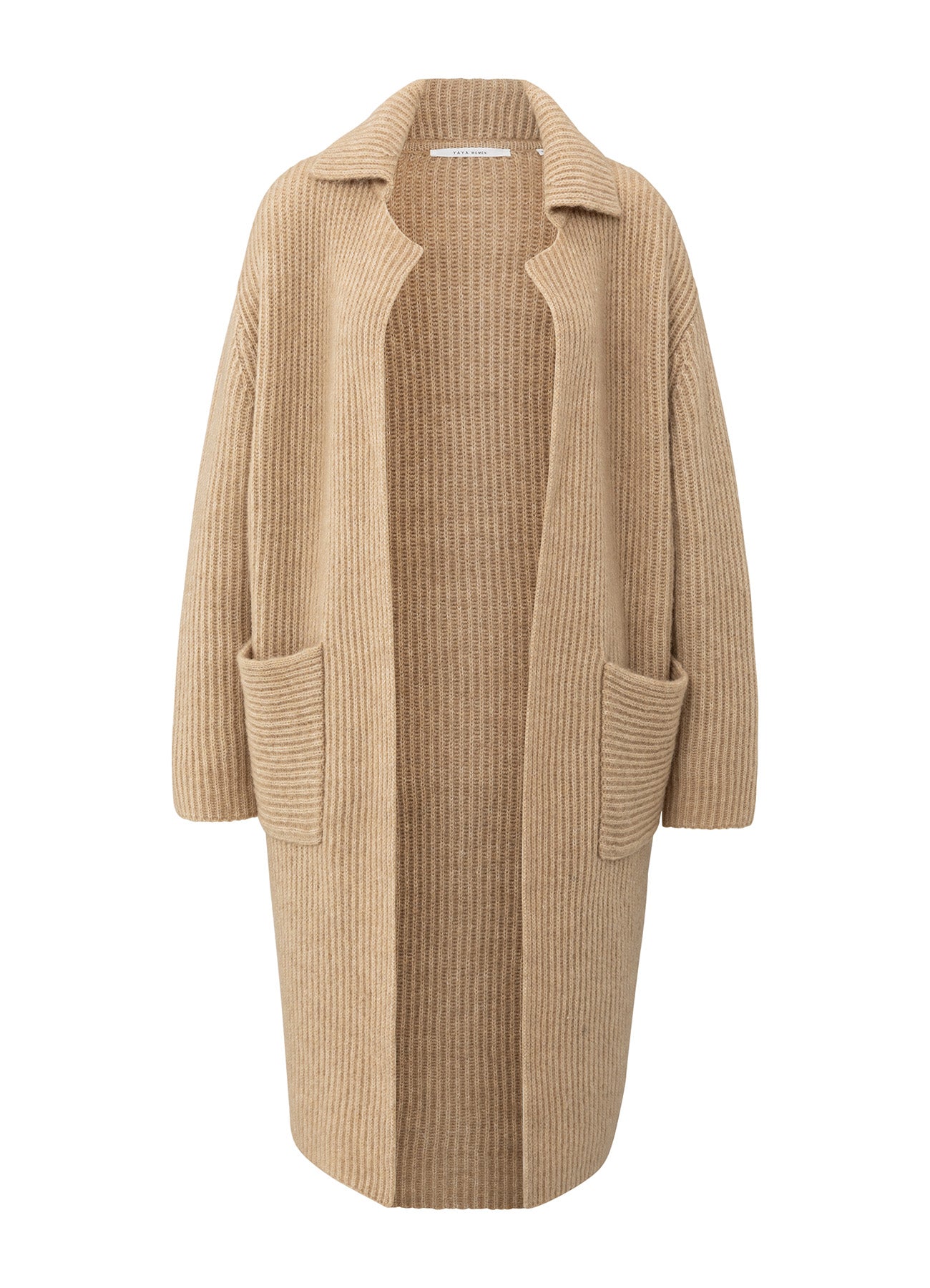 Long Cardigan In Heavy Stitch : Light Camel 615092