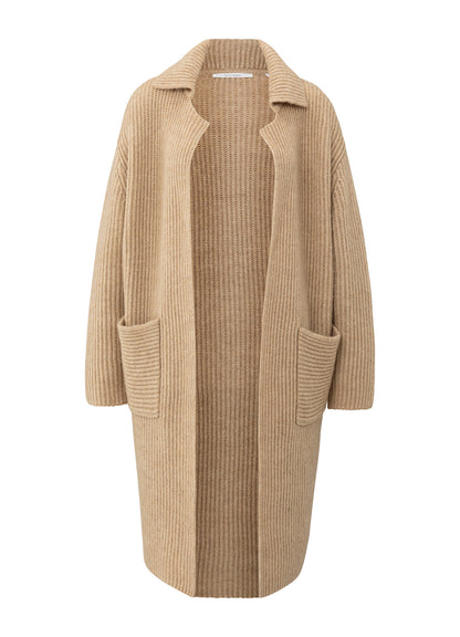 Long Cardigan In Heavy Stitch : Light Camel 615092