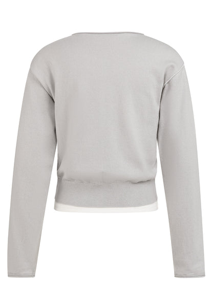 Fake Double Layer In Contrast : Vapor Blue Grey Dessin 442031