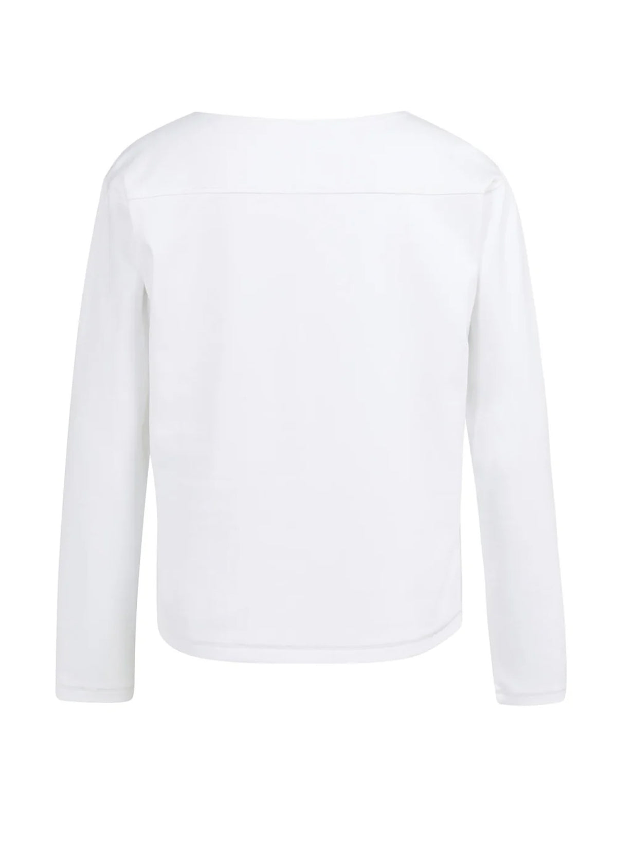 Long Sleeve Top With Seam : Pure White 00000