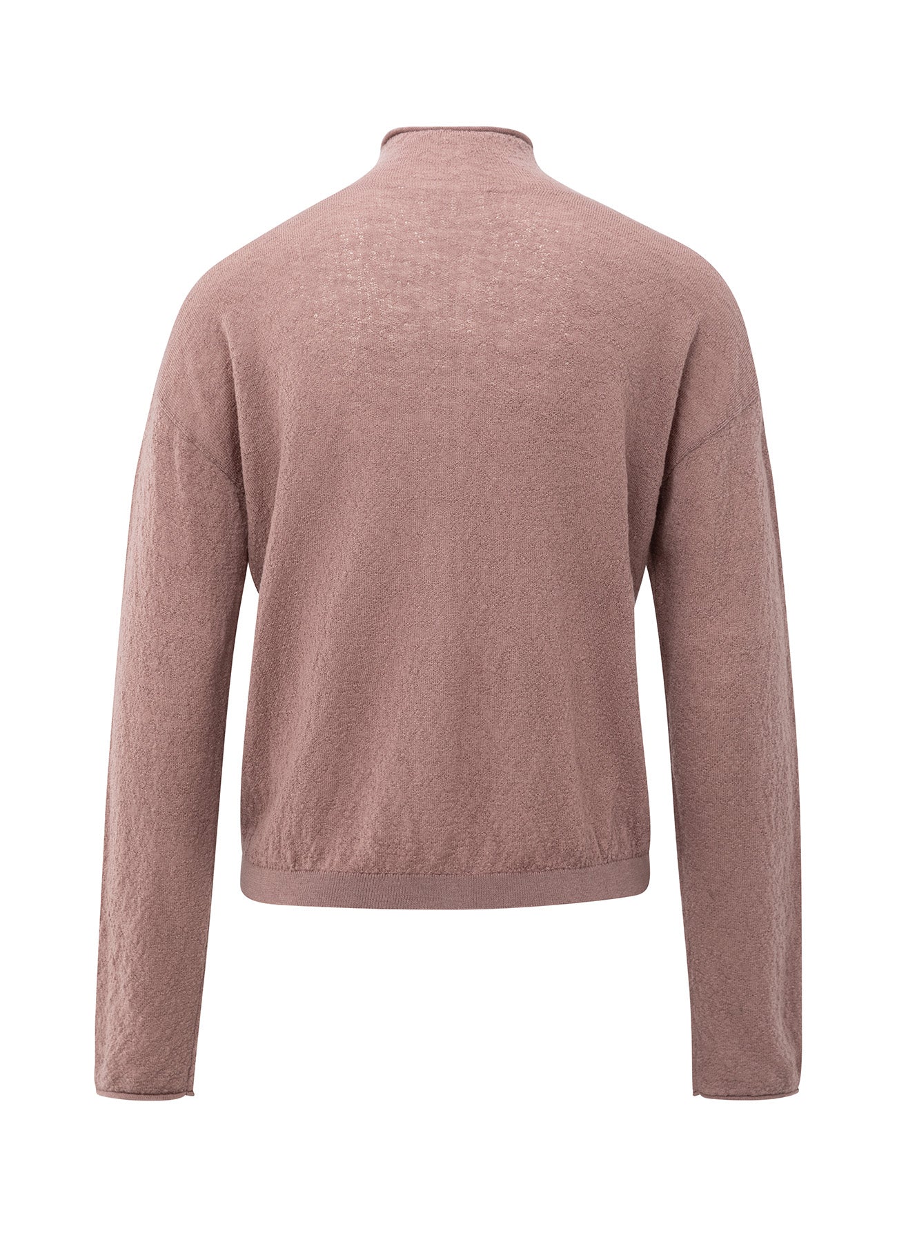 Textured Cardigan High Necklin : Blush Pink 99016