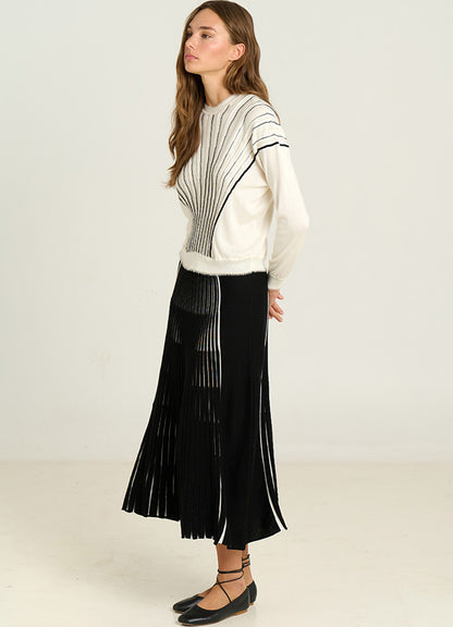 Sweater : 0000-Cream/Black