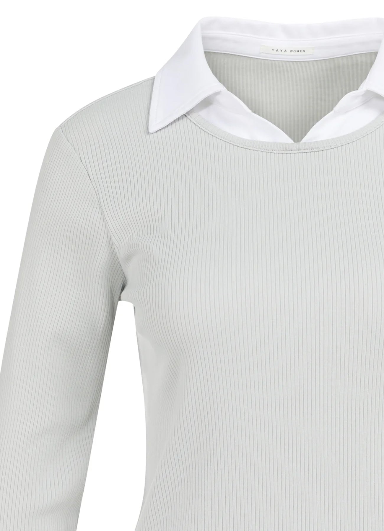 Faux Double Layer Top With Blo : Vapor Blue Grey 44203