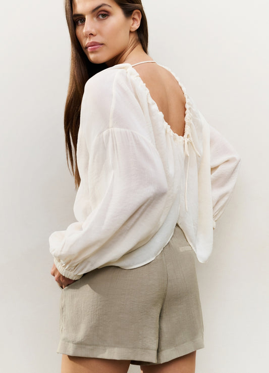 Woven Structured Short : Seneca Rock Beige 71107