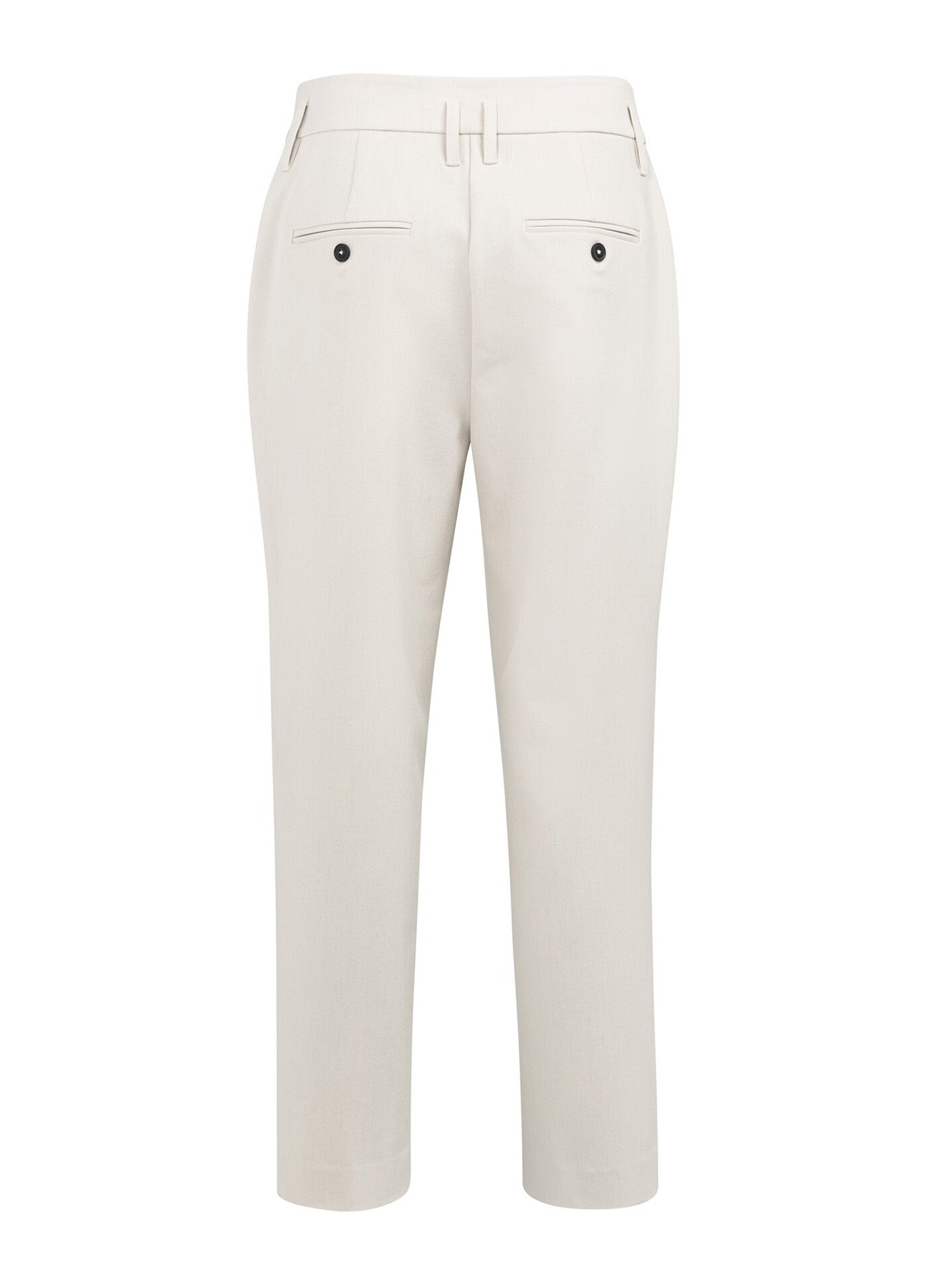 Woven Straight Leg Trousers With Waistband Detail : Heather Grey Melange 990402