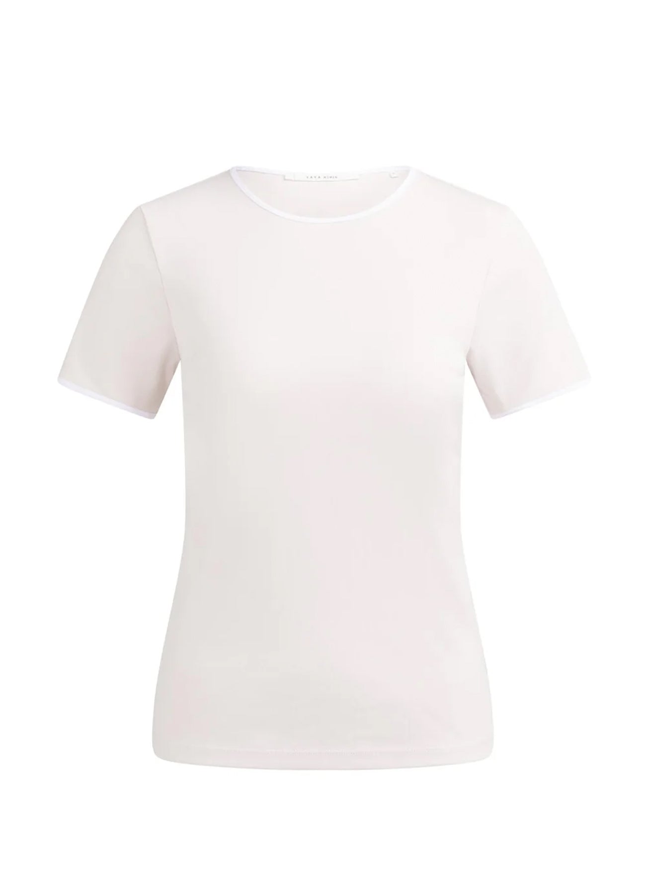 T-Shirt With Contrast Binding : Gray Lilac 33804