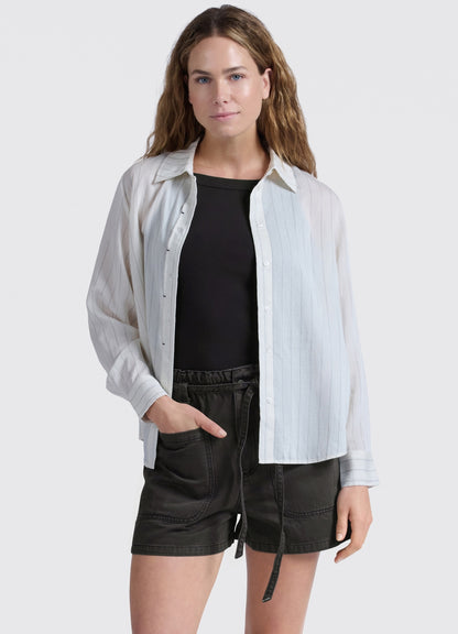 Garment Dye Woven High Waist Cargo Short : Washed Black 99989