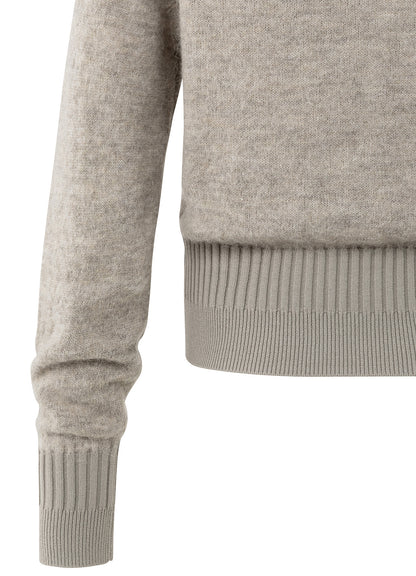 Cardigan With Rib Detail : Brownish Grey 99018