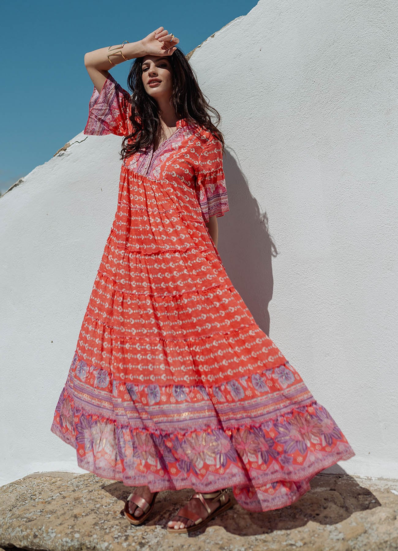 Long Dress Curacao Red : Red