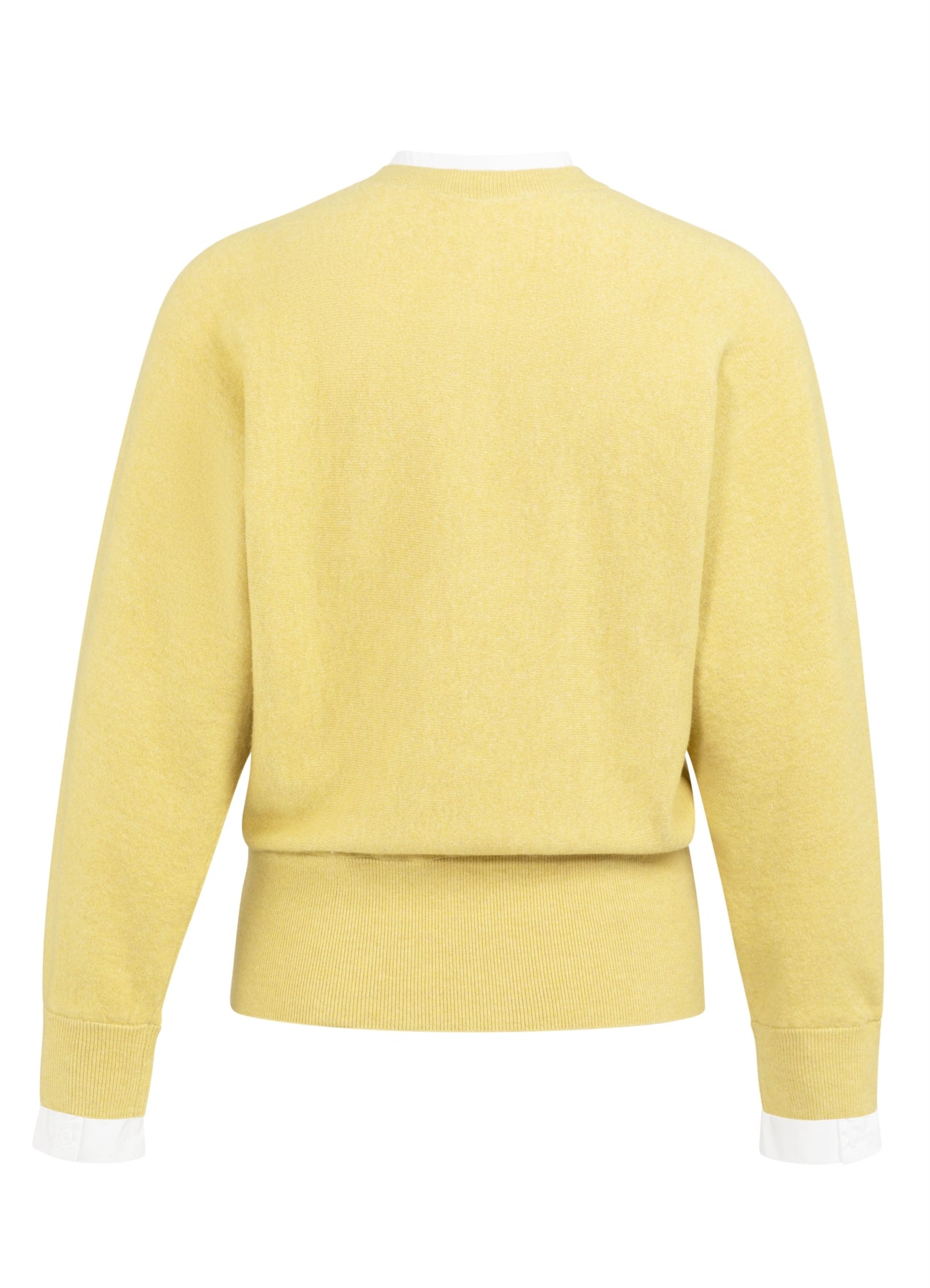Batwing Sweater With Woven Details : Dried Moss Green Melange 406262
