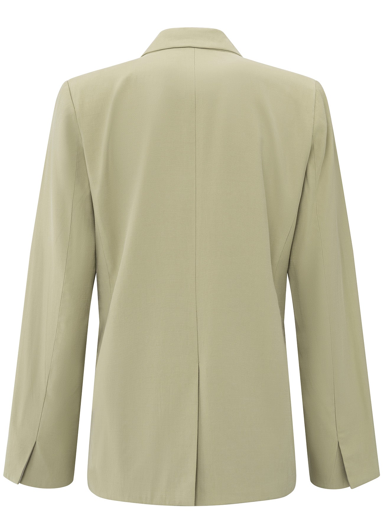 Woven Loose Fit Blazer With Satin Details : Soft Green 99980