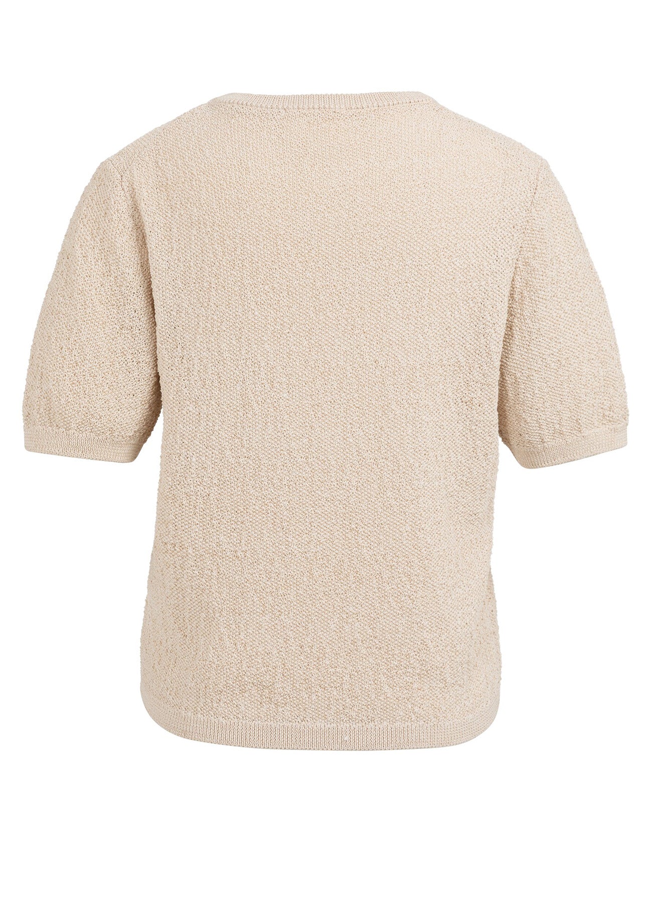 Textured Sweater Short Sleeve : Desert Beige Dessin 990521