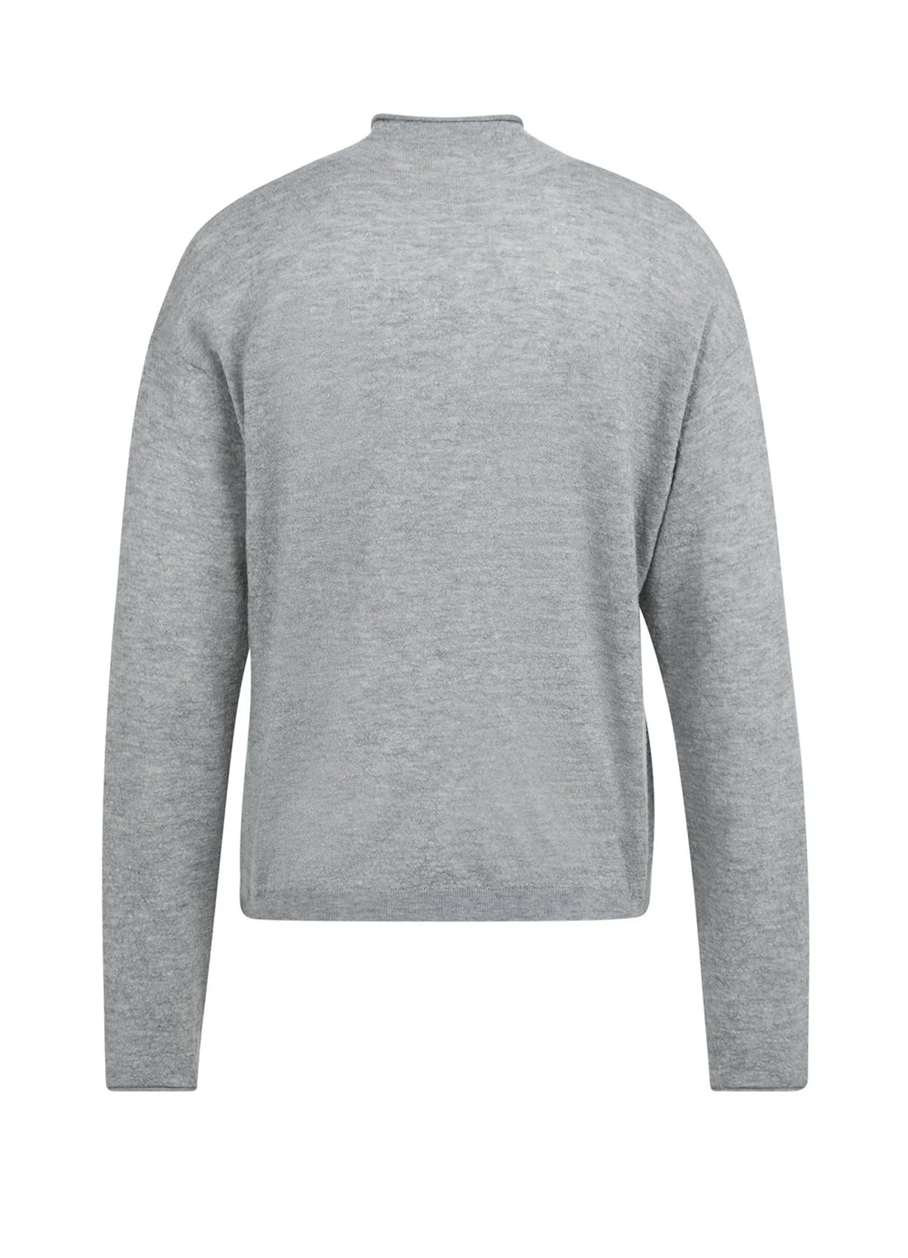 Textured Cardigan High Neck Wi : Iron Grey 99047