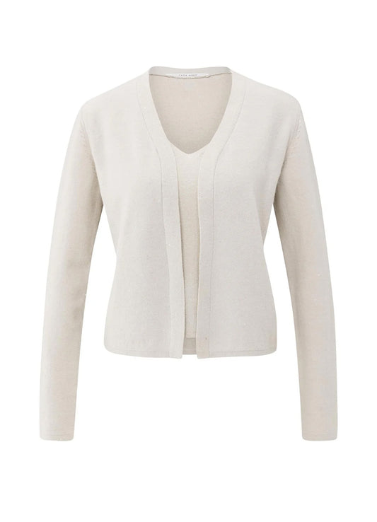 Cardigan With Spencer With Sequins : Cloud Grey 990312