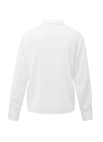 Blouse With Bow Collar : Pure White 715041