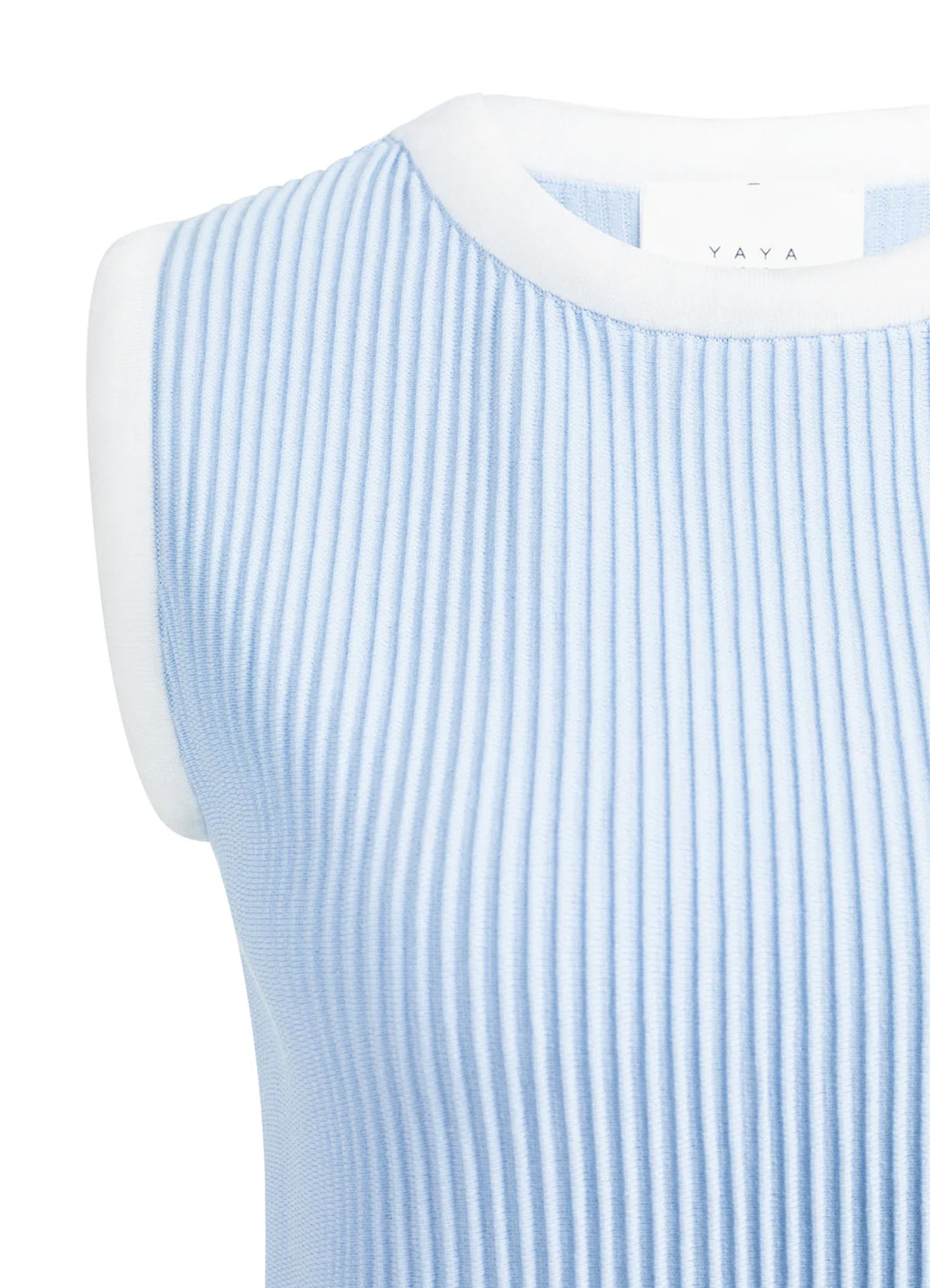 Sleeveless Rib Sweater : Ice Blue 99048
