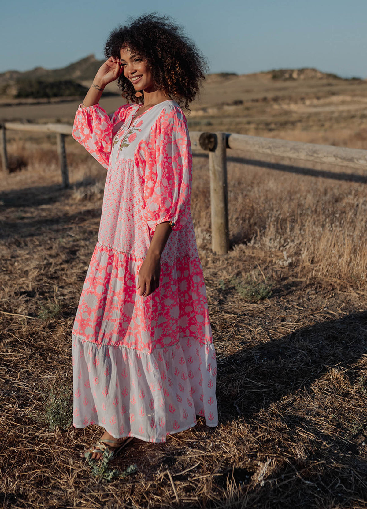 Long Dress Organic Cotton : Orange