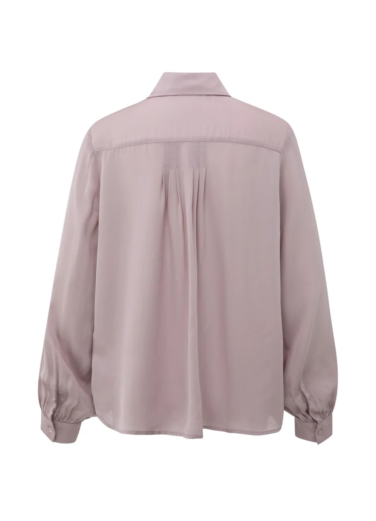 Blouse With Pleated Details : Cloud Gray Purple 80307