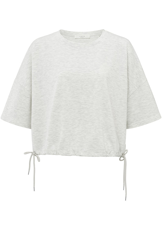 Short Sleeve Sweatshirt With Cords : Grey Melange 99981