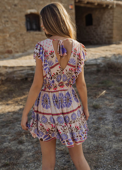 Short Ruffle Dress : Multicolor