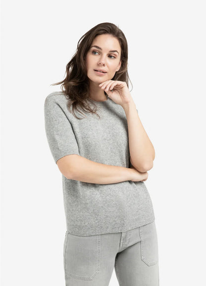 Raglan Short Sleeve Sweater : Iron Grey Melange 990472
