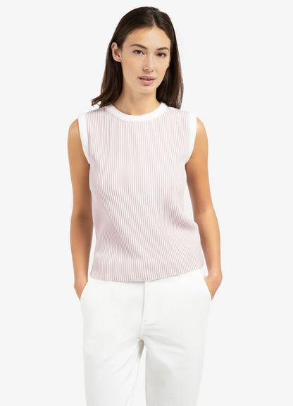 Sleeveless Rib Sweater : Gray Lilac 33804