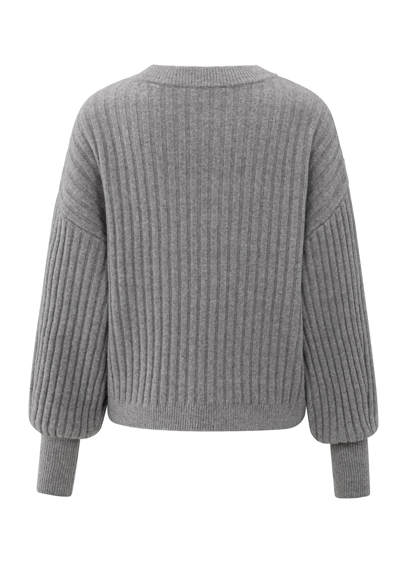 Rib Sweater Ls : Taupe Grey 00001