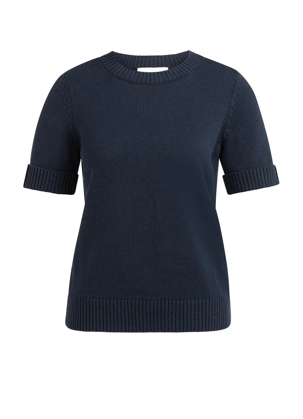 Knitted Sweater Roll Up Short : Navy Blazer Blue 93923