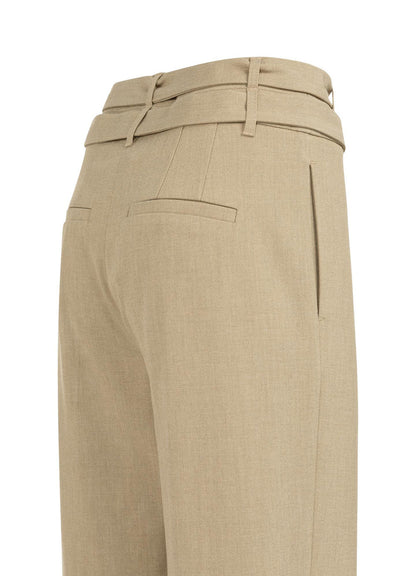 Woven Loose Fit Trousers With : Khaki Green 99045