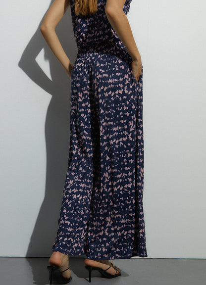 Trouser : Navy Blue-36