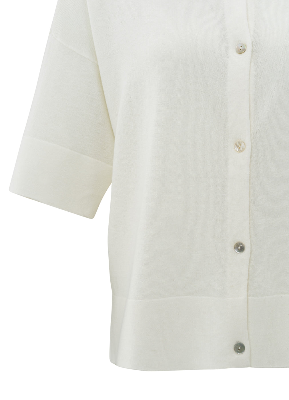 Oversized Fine Knitted Cardiga : Wool White 99691