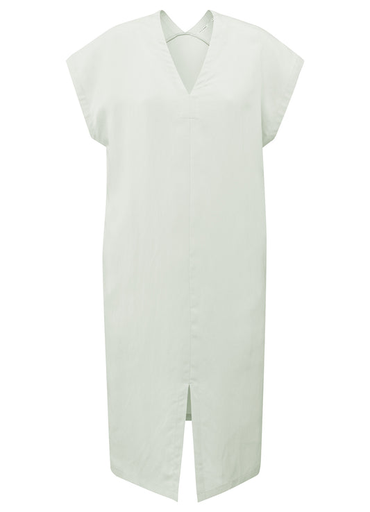 Double V-Neck Dress : Barely Blue 24306