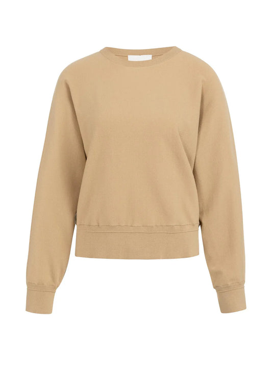 Batwing Sweater With Details : Tan Brown 99051