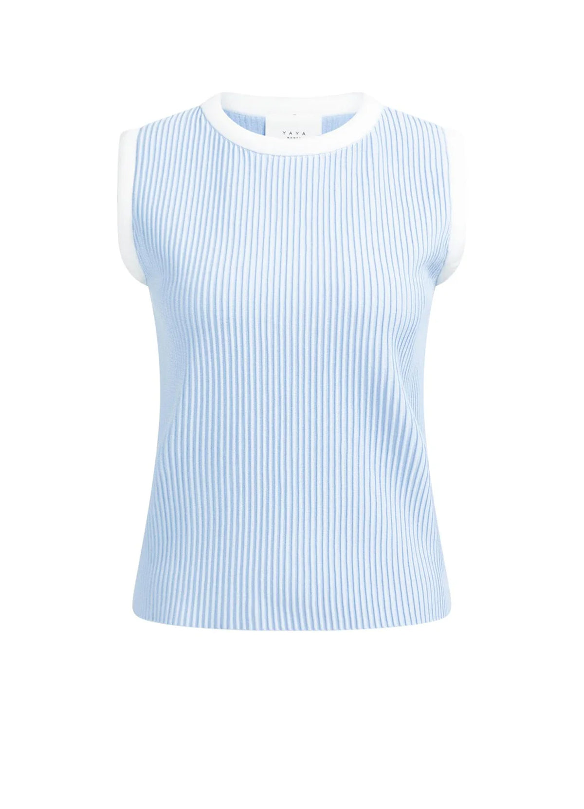 Sleeveless Rib Sweater : Ice Blue 99048
