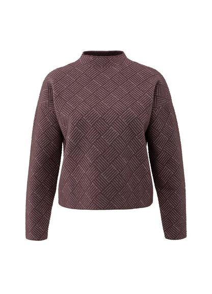 Jaquard Sweater Ls : Fudge Purple Dessin 53802