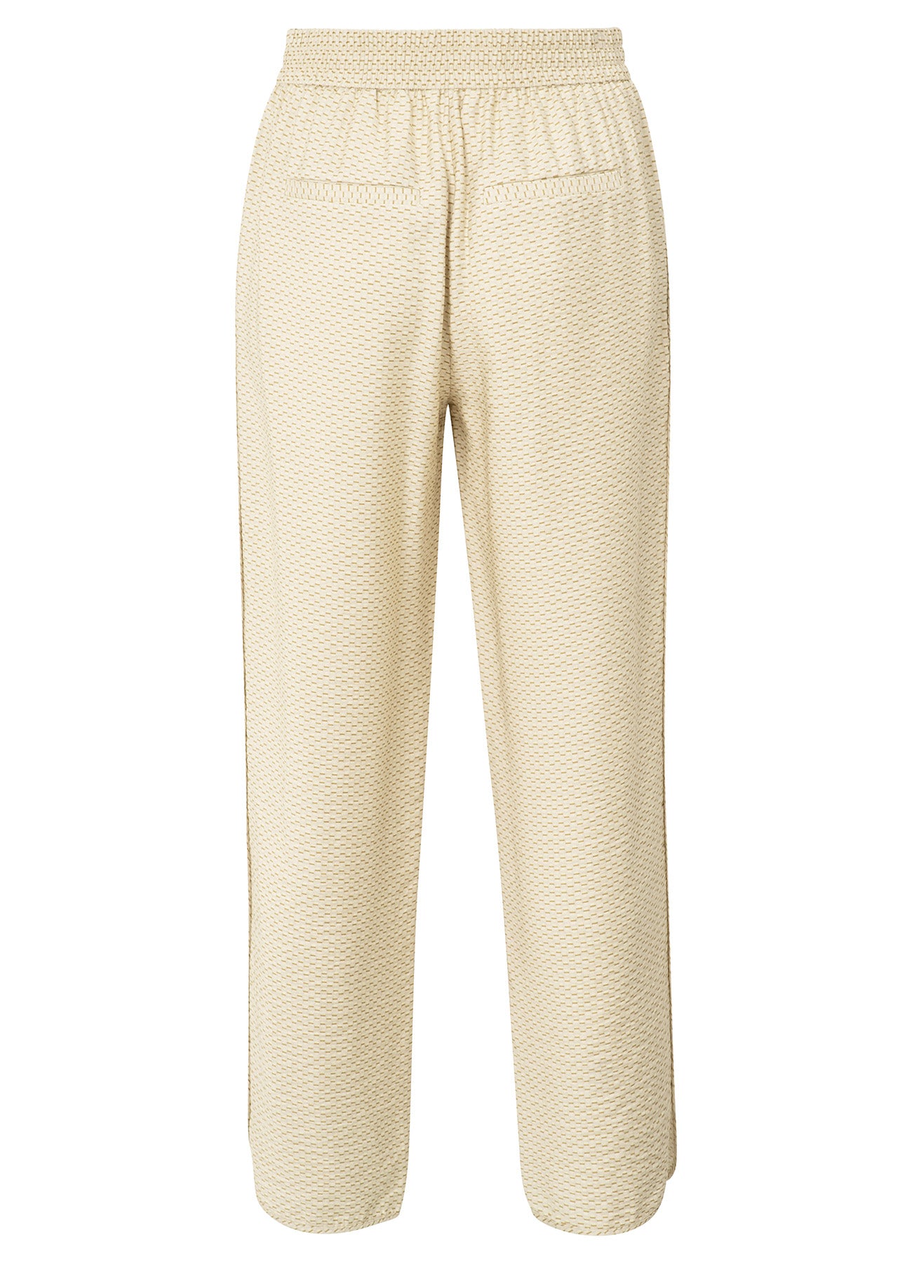 Printed Woven Trousers With Elastic Waistband : Soft Grey Dessin 999791